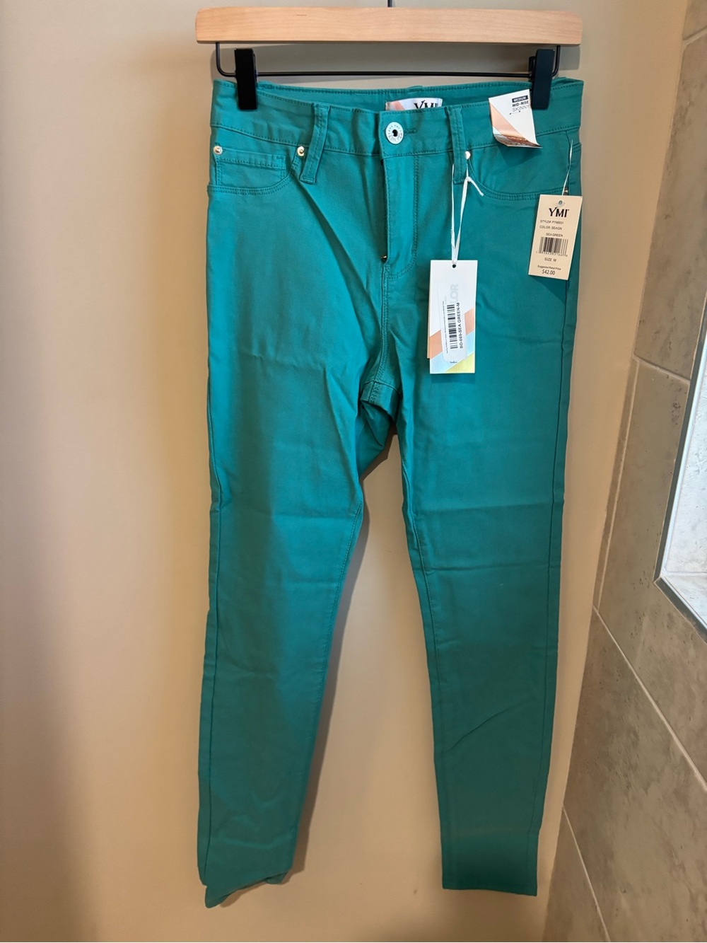YMI Sea Green (Teal) Mid-Rise Skinny Women’s Pants